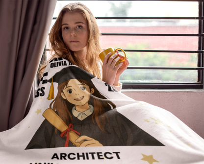 Ghibli Photo and Name Graduation Blanket 2025 | #5