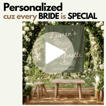 Cocktail Bachelorette Banner– Custom Bach Décor | #24