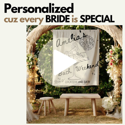 Trendy Bachelorette Banner-– Custom Bach Décor | #32