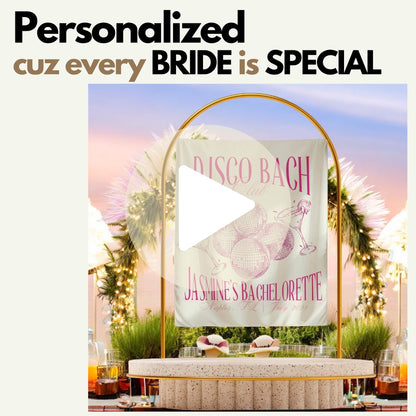 Disco Bachelorette Banner – Custom Bach Decor for Retro Glam & Party Vibes