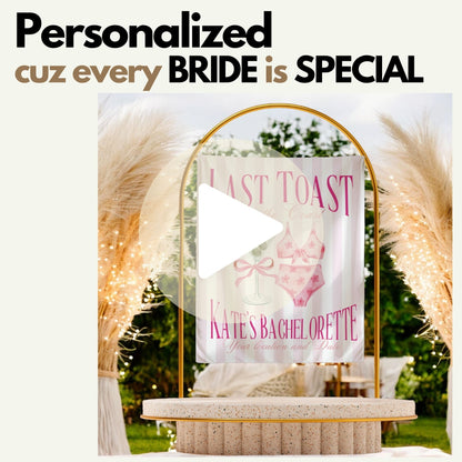 Bikini & Martini Bachelorette Banner – Custom Bach Décor | #48