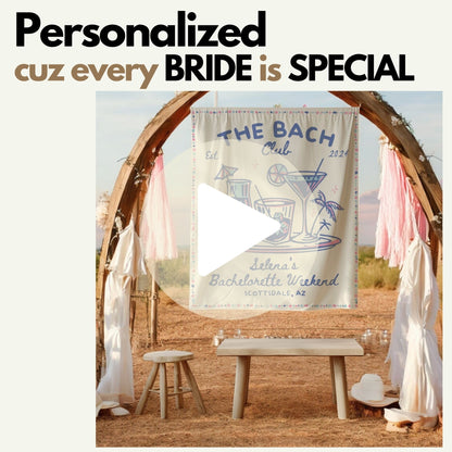 Beach Bachelorette Banner – Custom Bach Decor for Waves, Sun & Shoreline Gatherings