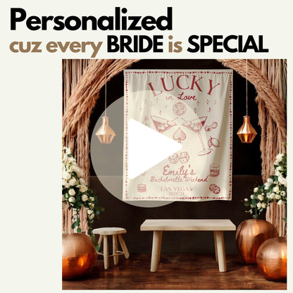 Casino Bachelorette Banner – Custom Bach Decor for High Stakes & Glam Celebrations