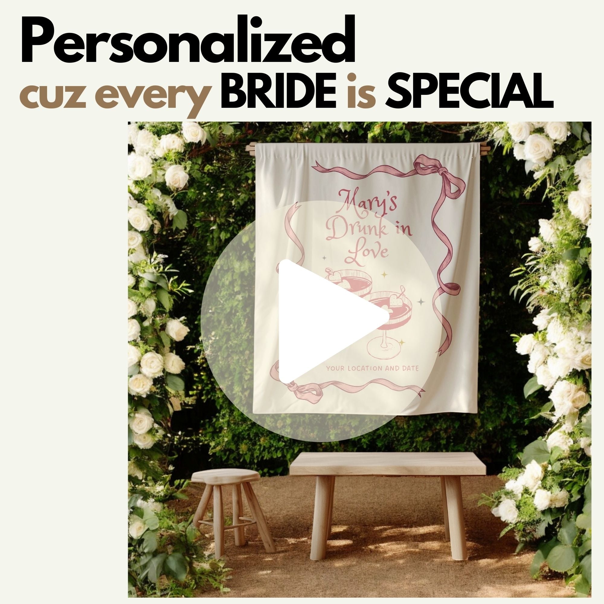 Cocktail Bachelorette Banner – Custom Bach Decor for Toasts, Cocktails & Fun Nights