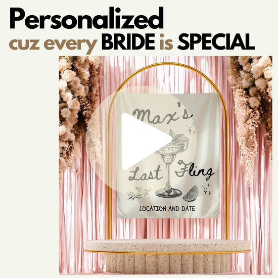Cocktail Bachelorette Banner – Custom Bach Decor for Drinks, Dancing & Luxe Vibes