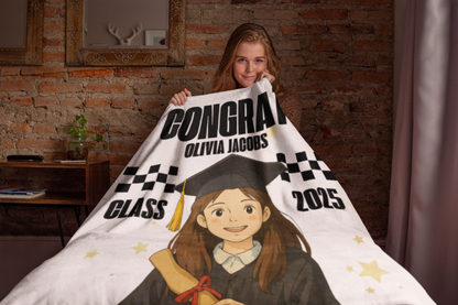Ghibli Photo and Name Graduation Blanket 2025 | #5